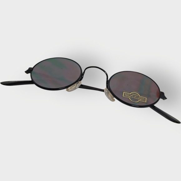 NEW Holographic WIDE HUMAN EYES Sunglasses Glasses Vintage 1990's Black Frames - Picture 2 of 8